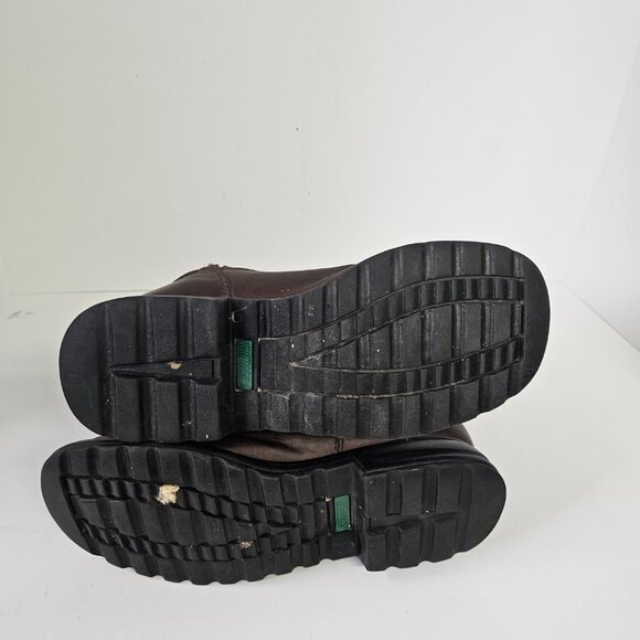 Khombu Boots Brown Leather Rustic Sherpa Winter 8.5 - Picture 7 of 12